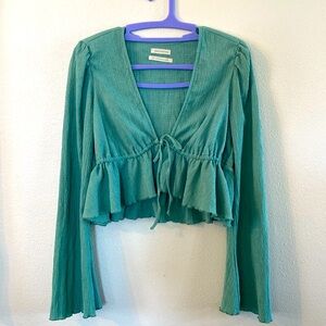 Urban Outfitters Ruffled Bow Top